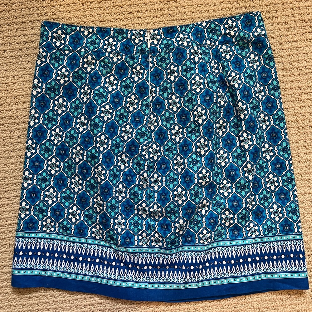 Blue And White Talbots Pattern Skirt - image 2